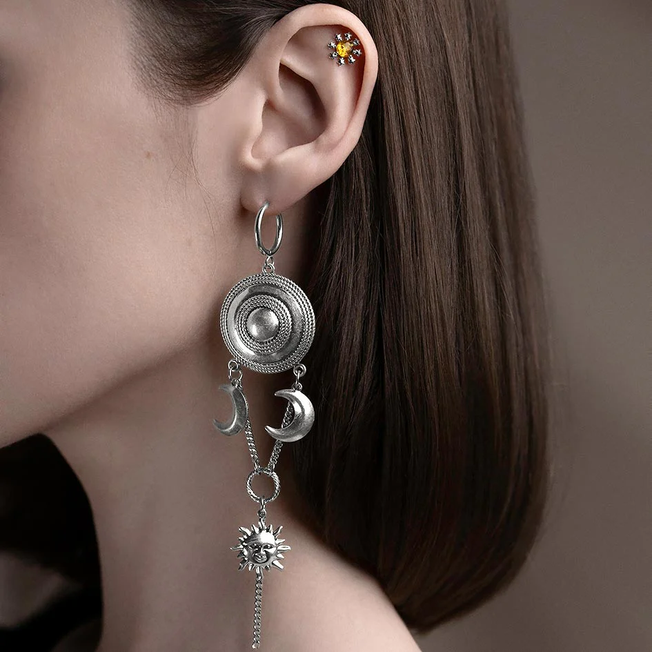 DIEM. Astrological Drop Earrings - Silver - Image 2