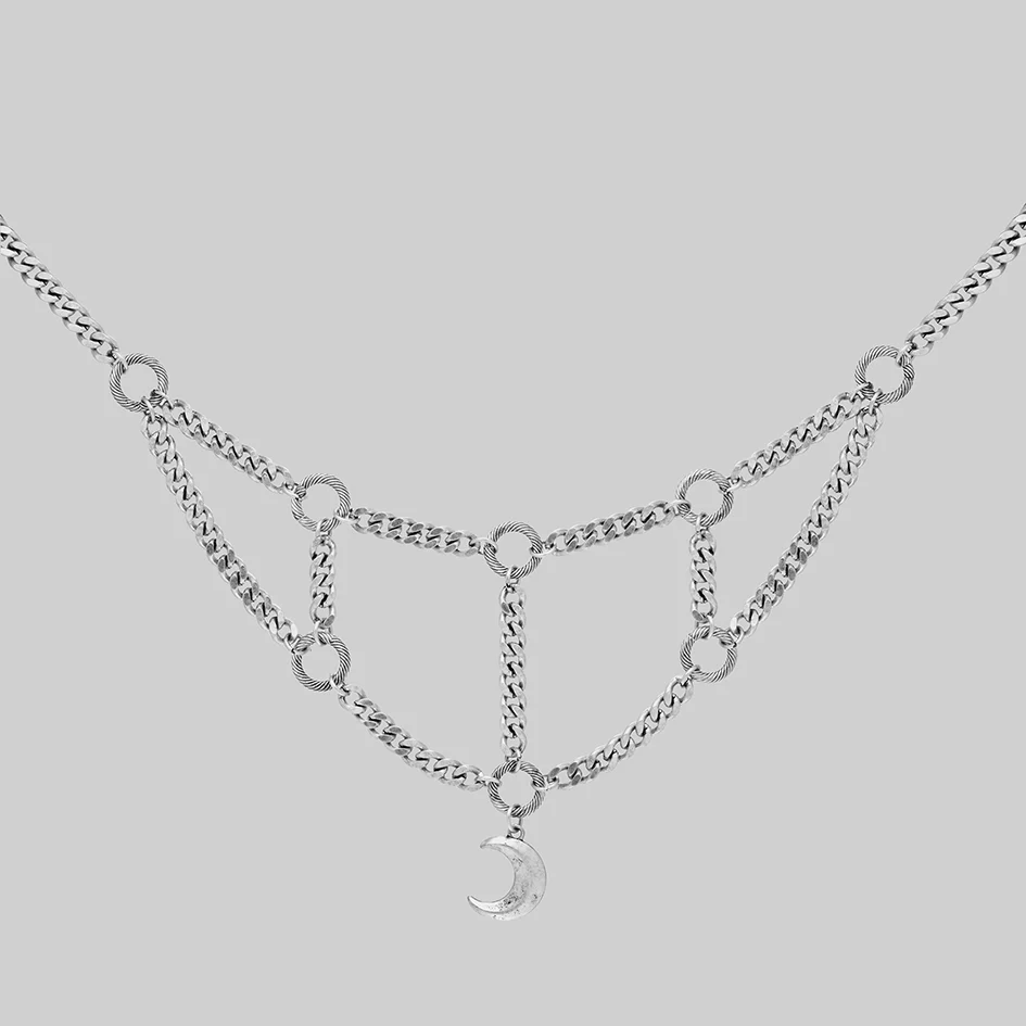 DIEM. Double Layer Astrological Collar - Silver