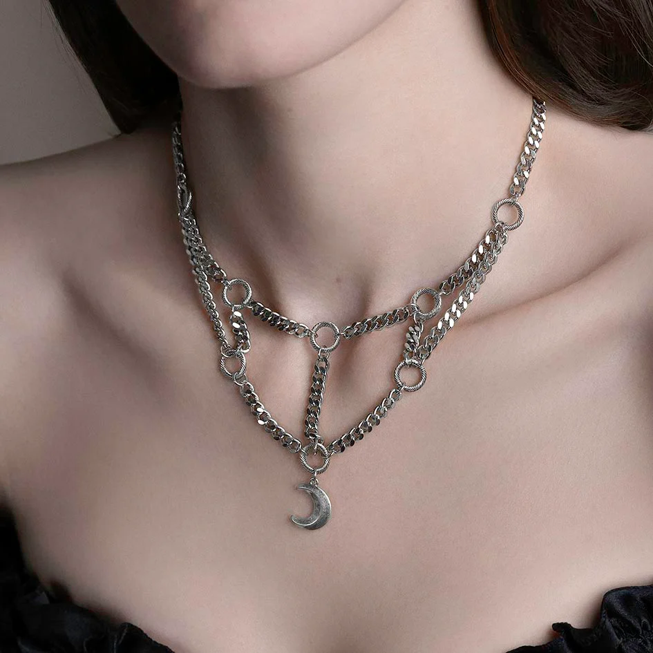 DIEM. Double Layer Astrological Collar - Silver - Image 2