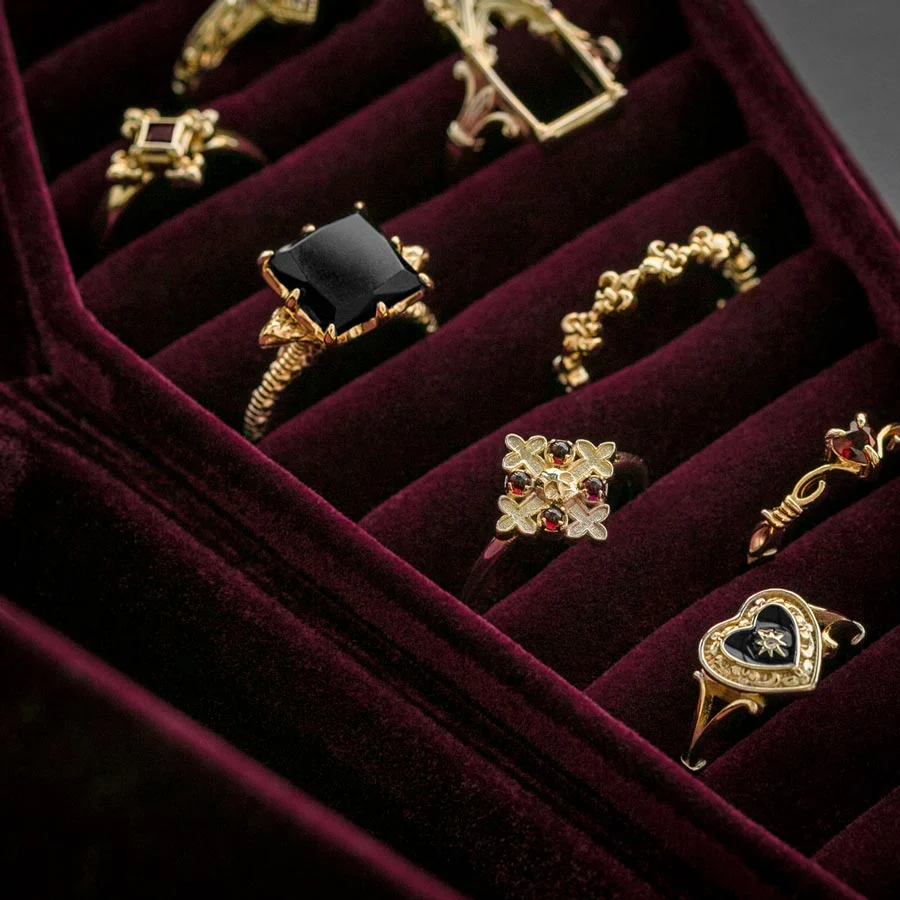 The Crimson Red Velvet Coffin Ring Case - Image 2